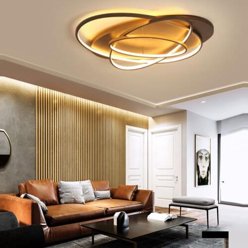 Modern Bedroom Ceiling Light Indoor LED Coffee White Home Lighting Decoration For Living Room Dining Room Kitchen Lustre Lamp