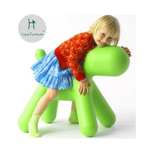Louis fashion Childrens Stools Danish Kindergarten Suite Pandong Dog Plastic Chair Toy Bench