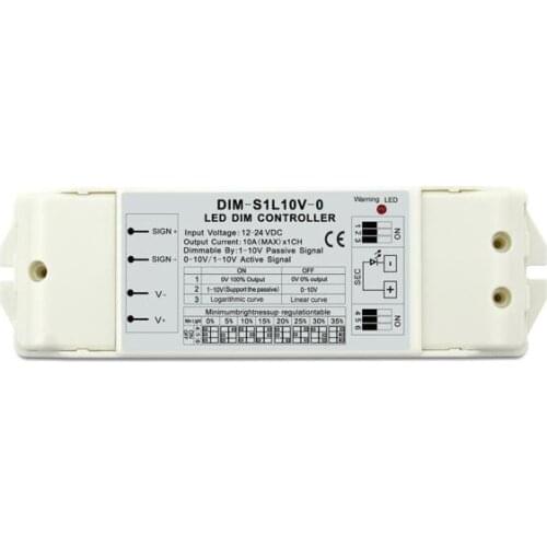 LED lights with dimmer dimmer power 0-10v signal interference smooth dimming DIM-S1L10V-0