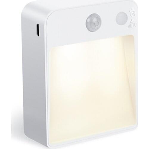 LED Night Light Lamp PIR Motion Sensor Dual Induction Auto Light Sensor Wall Lampara With USB Port For Kids Living Room Bedside