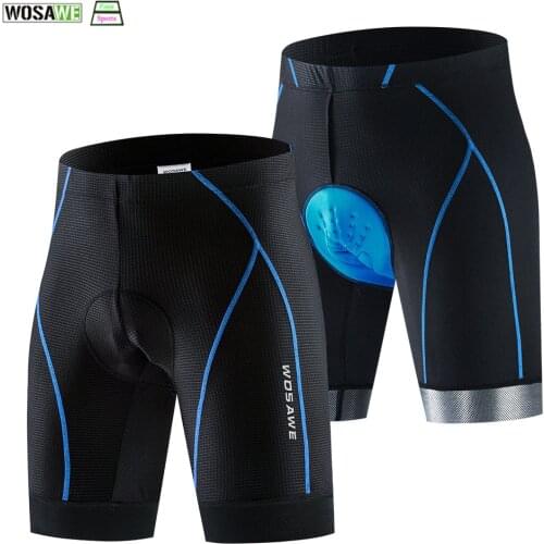 WOSAWE 5D Padded Cycling Shorts Breathable Shockproof MTB Bicycle Shorts Road Bike Shorts Man Cycling Tights