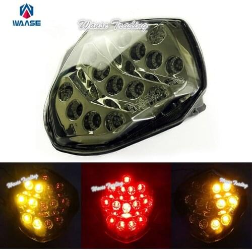 Waase E-Marked Rear Taillight Tail Brake Turn Signals Integrated Led Light Smoke For 2003 2004 SUZUKI GSXR1000 GSX-R 1000 K3 K4