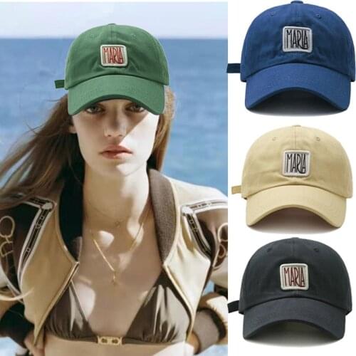 Womens Baseball Cap MARIA Letter Embroidery Kpop For Female Snapback Hip-Hop Summer Hat Cotton Mens Hat Cotton BQMBQM114