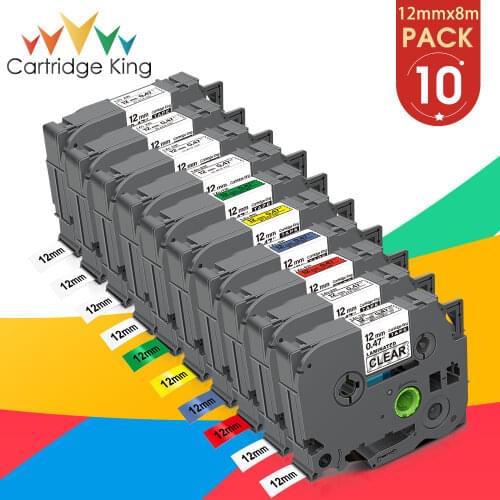 10PK TZ231 TZ White Label Lamination Tape for Brother TZ-231 Mixed Color Cassette Ribbon Compatible for Brother Label Maker