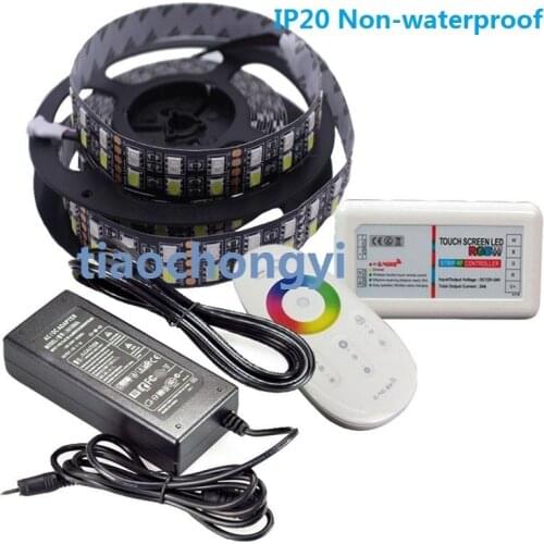 12V 5M RGBWW Warm white 5050 600LED Double Row LED strip+ controller+ power KIT