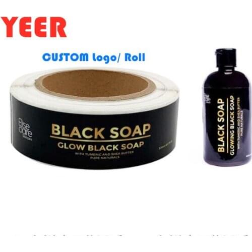 2000PCS /Roll Glossy Paper Labels Stickers Round And Square Shaped Customized Logo Stickers Printing In Roll