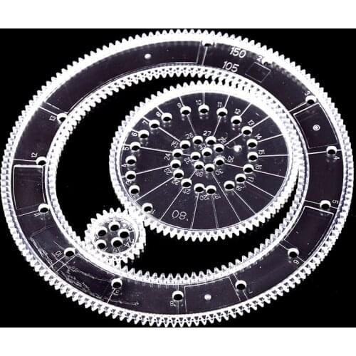 22pcs Plastic Drawing Accessories Creative Drawing Toys Spiral Designs Educational Toys for Kids Drawing Toys Set