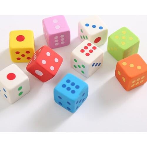 3pcs/set Creative Dice Shape PVC Eraser Colorful Cube Pencil Erasers Kids Toys Words Drawing Wiping off Correction Stationery