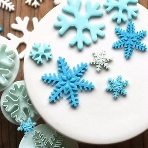 3pcs Sugar Cake Molds Snowflake Sugar Molds Plastic Spring Biscuit Molds Baking Tools A013-A014