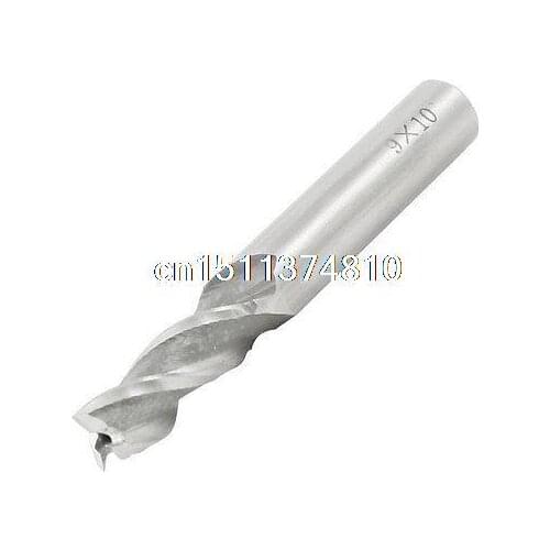 69mm Long Milling Machines 9mm x10mm 3 Flutes HSS End Mill Cutter Hardware Tool