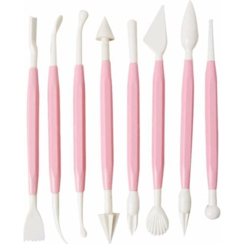 8pcs/Lot 16 Decorating Tool Patterns Fondant Cake Decorating Flower Sugar Craft Clay Fondant Cake Free Shipping Modelling Tools