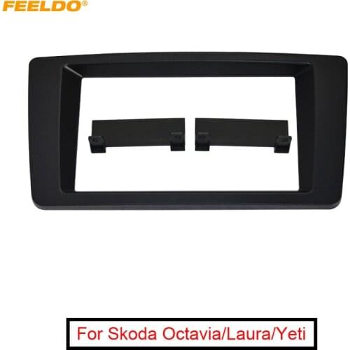 FEELDO Car DVD/CD Radio Stereo 2DIN Fascia Panel Refitting Frame Facia Trim Install Mount Kit For Skoda Octavia/Laura/Yeti