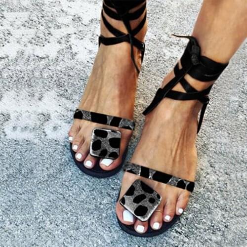 BLXQPYT 2021 Shoes for Women Sandals Hot Sale Cross Tied Casual Beach Flip Flops Simple Flat Shoes Ladies Plus Size 34-48 2005