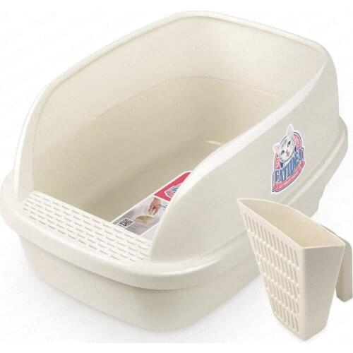 Large Bread Splash Splashing Cat Litter Half-closed Toilet Big Mouth Sand Shovel Auspicious Cloud Pedal Falling Sand Pad Pets