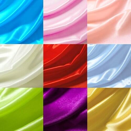 Buulqo 3meters /lot Pearl ice silk fabric by meter for DIY sewing clothing wedding background decoration fabric