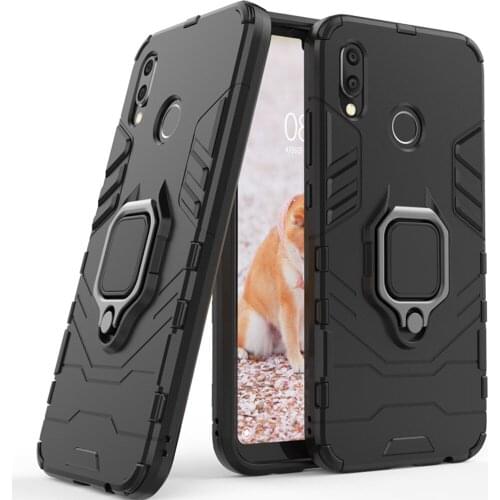For Huawei Nova 3 3i Case Cover Silicone TPU and Hard PC Ultra Luxury Armor Metal Ring Holder Case for Huawei Nova 3e