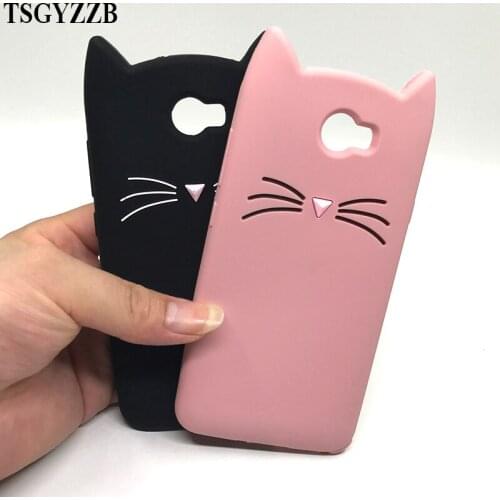 3D Cartoon Cover For Huawei Y5 II P8 Lite 2017 Y5 2018 Y6 2019 Cute Soft Silicone Cat Fundas Phone Case For Huawei P30 P20 Lite