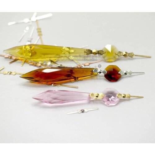 Chandelier Prism Lamp Parts Crystal Beads Metal Buttery Buckle Connector Hanging Pendant Suncatcher Accessories