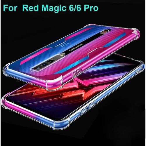 For Nubia Red Magic 6 6 Pro Airbag Case Ultra Thin Soft TPU Silicone Slim Matte Skin Anti-fall Case RedMagic 6 nx669j Cover