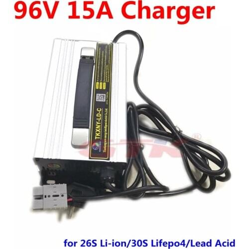 GTK power 96V 15A Charger for 26S Li-ion/30S Lifepo4 lithium battery pack DC output 109.2V 109.5v lithium battery Charger