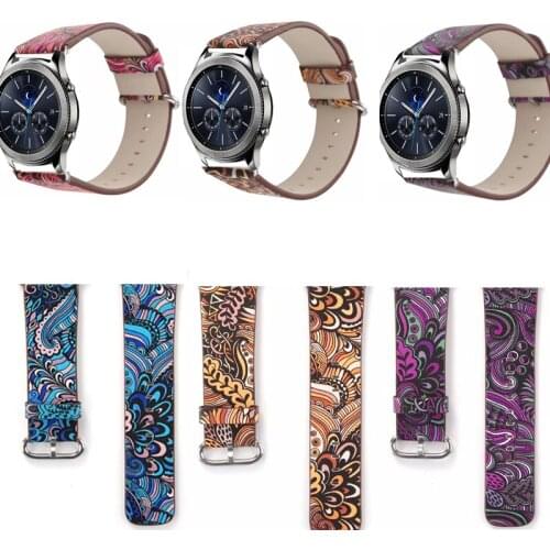 Flower Leather strap for Samsung Galaxy watch 46mm s3 Gear 2 amazfit 2s/1 pace Huawei watch GT 2 pro zenwatch 22mm bracelet band