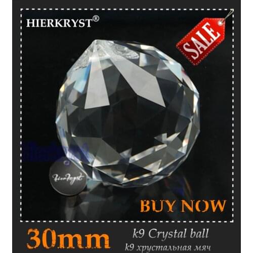 2 Transprent Chandelier gorgeous Crystal Healing Pendulum Lamp Prisms Hanging Pendants Ball Rainbow Maker 30mm dia. M01938-1A