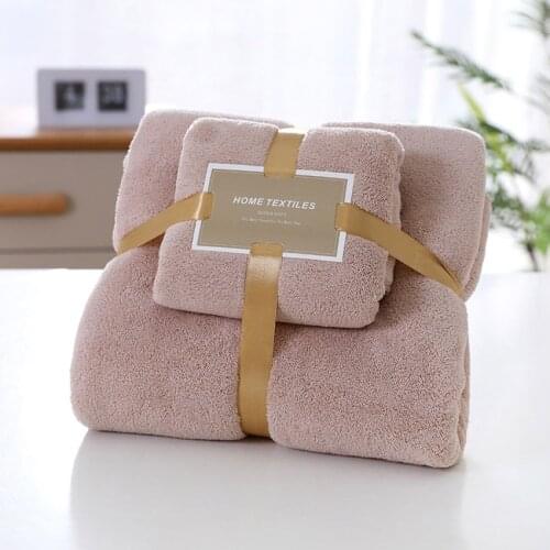 Soft Solid Color Towel Set Microfiber Fabric 35*75cm Beauty Face Towel 70*140cm Bath Spa Towel Home Bathroom For Adults Toalha