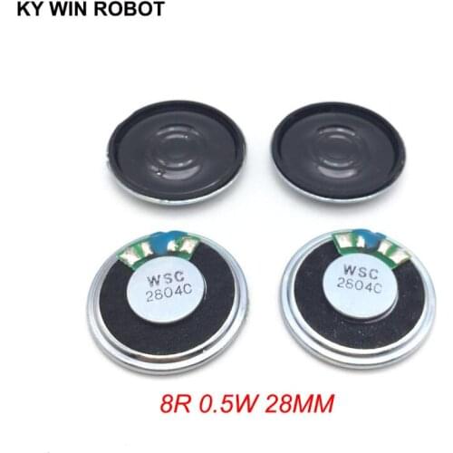 5pcs/lot New Ultra-thin Mini speaker 8 ohms 0.5 watt 0.5W 8R speaker Diameter 28MM 2.8CM thickness 5MM