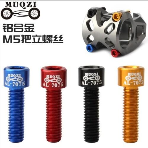 Wholesale 500pcs/lot Road Bicycle Bike Stem Screw Aluminum Alloy 7075 Headset Bolts Mouting screws Replacement M5 x 17MM