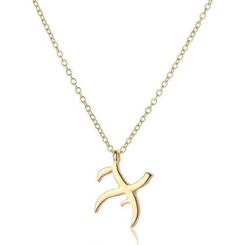 Gift Cursive English letter X name Sign Personality pendant chain necklace alphabet Initial sign friend family necklace jewelry