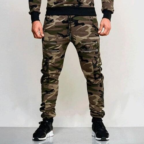 Casual men pants military 2020 cargo Men pants Movement Fitness Run Movement Casual Fashion Camouflage Slim Pants