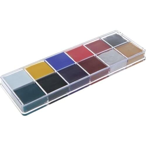 12 Colors Professional Face Body Oil Painting Paint Pigment for Beauty Kit Cosmetic Supplies