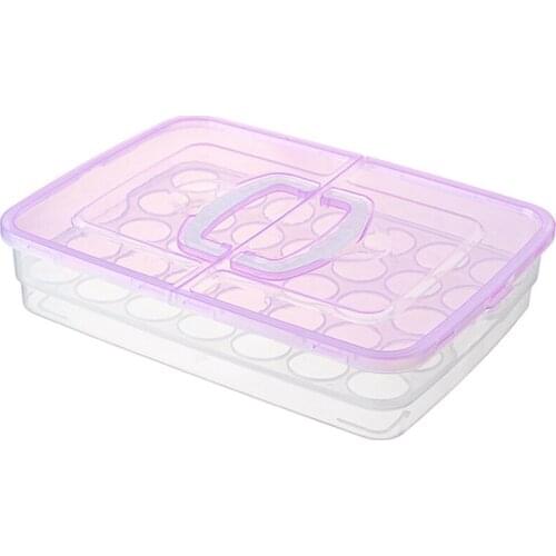 34 Grid Egg Box Shockproof Shockproof Plastic Egg Holder Household Refrigerator Storage Box Egg