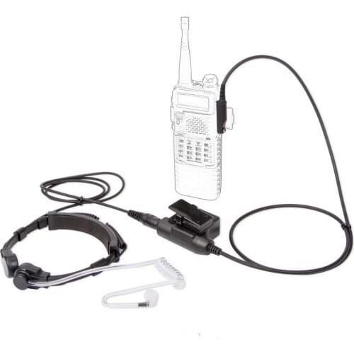 Walkie Talkie Microphone U94 PTT Neck Throat Mic Earpiece Radio Tactical Headset for Baofeng UV-9R Plus UV-XR