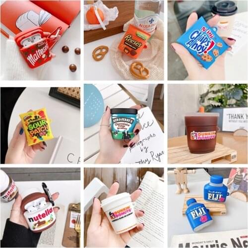 For Apple AirPods 1 2 Luxury 3D Chocolate Cookies Case Wireless Headset Soft Silicon Earphone Protect Cover for Airpods Pro case