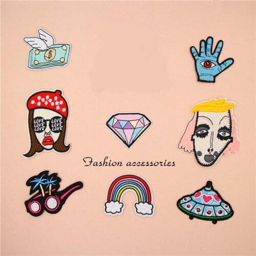 Fabric Embroidered Airship Cartoon Patch Clothes Sticker Bag Sew Iron On Applique DIY Apparel Sewing Clothing Accessories BU143