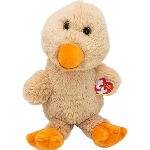 Ty Beanie Boos 6" 15CM Big Eyes Khaki Duck Stuffed Plush Sleeping Cute Toys Doll Boys And Girls Best Birthdady Christmas Gift