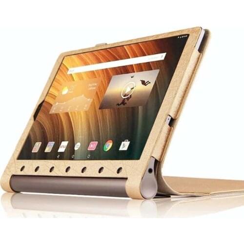 Ultra Slim Luxury Silk Stand Folio Flip PU Leather Cover Magnetic Case For Lenovo Yoga Tab3 Tab 3 Plus YT-X703F 10.1 inch Tablet