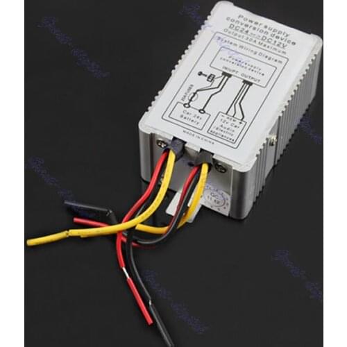 1PCS OOTDTY New 24V to 12V DC-DC Car Power Supply Inverter Converter Conversion Device