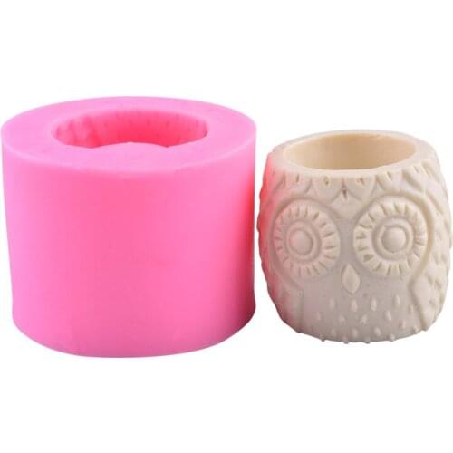 Owl vase flower bed modeling sugar silicone mold aromatherapy gypsum mold
