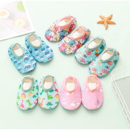 YEAMOLLY Summer Mesh Breathable Non-Slip Indoor Floor Socks Anti-Skid Boat Socks Soft Color Cute Cartoon Stocking For Kids Women