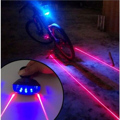 Bicycle raincoat tail light, LED laser warning light, bicycle accessories bicycle lights tail light bicycle light rechargeable