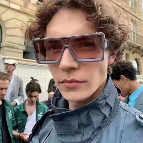 Oversized Rectangle Ladies Sun glasses 2021 Trends Square Sunglasses Male Uv400 Decorative Glasses Gradient Lunette Vintage