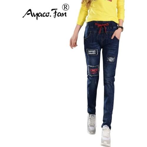 2019 Spring Women Jeans Summer Student Vintage Harem Denim Pants Female Show Slim Fashion Casual Jeans Loose Trousers For Woman