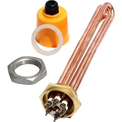 1 1/4 Inch/DN32 Water Heater Element with Accessories All Copper Material 110V/220V/380V 3KW/4.5KW/6KW/9KW/12KW