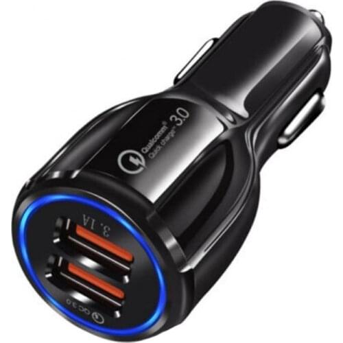 1pc Dual USB Ports Quick Charging QC3.0 3.1A Output Mobile Phone Car Charger Power Adapter Mobile Phone Accessories