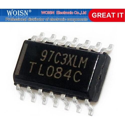 10PCS TL084CDT TL084 SOP14 SOP 084C SMD In Stock