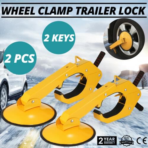 2PCS Wheel Lock Clamp Boot Parking Tire Claw Trailer Auto Car Truck Anti-Theft