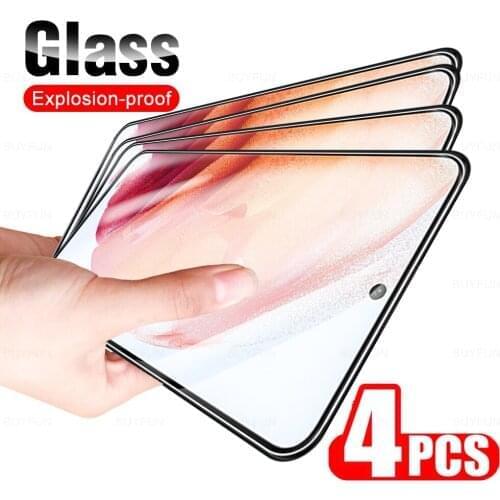 4Pcs Tempered Glass For Samsung Galaxy S21 S20 FE S10 Lite 5G/4G On Samsun S 21 20 10 21FE 10Lite Transparent Screen Cover Film