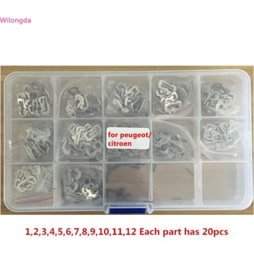 Wilongda car lock accessory lock wafer contains 1,2,3,4,5,6,7,8,9,10,11,12 each 20pcs for peugeot car lock